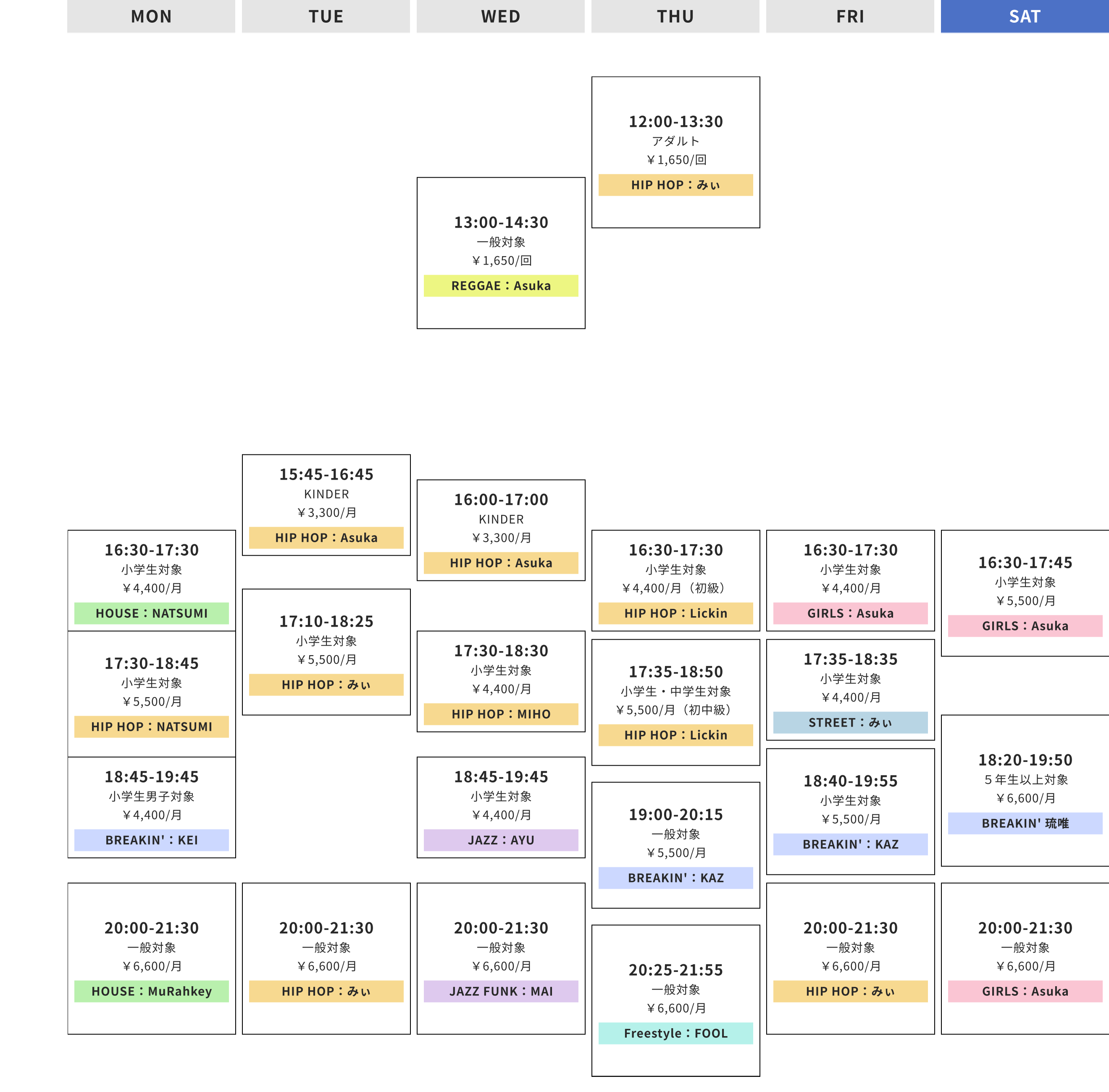 Schedule